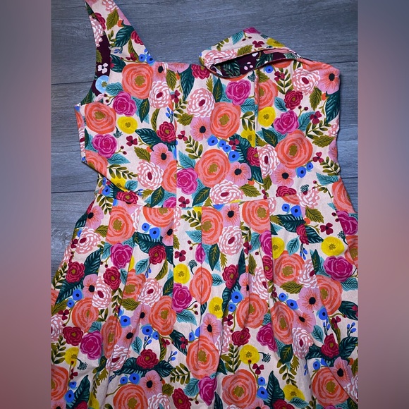 EUC Like New OOAK Reversible Handmade Vintage Style Retro Floral Colorful Dress - Picture 7 of 11